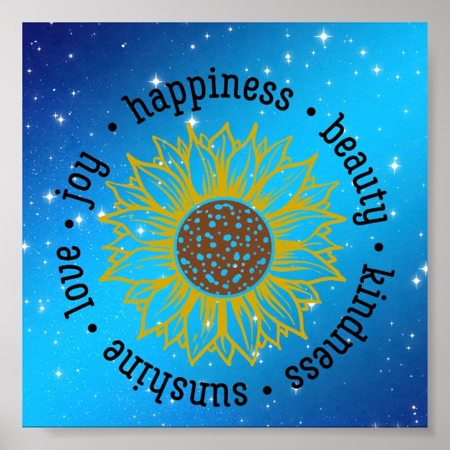 Zitat-Poster mit Inspiration Poster (Vorne)