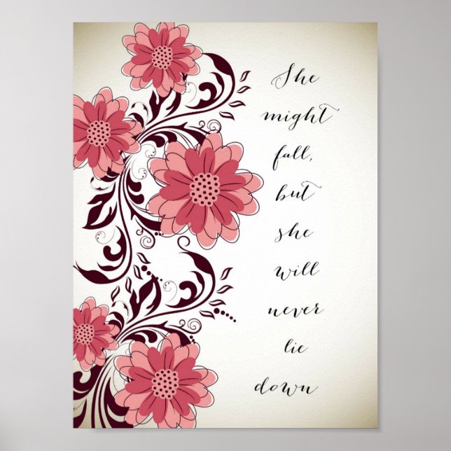 Zitat-Poster mit Inspiration - Wird sich nicht hin Poster (Vorne)