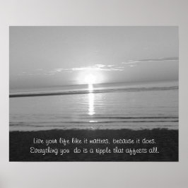 Zitat-Poster mit Sonnenuntergang Poster