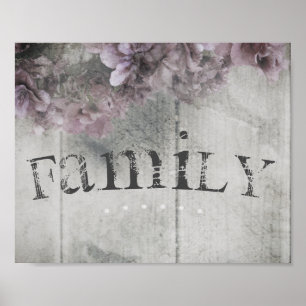 Zitat Poster rustikale schicke Blume und Holz