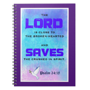 Zitat-Psalm 34:18 Notizblock