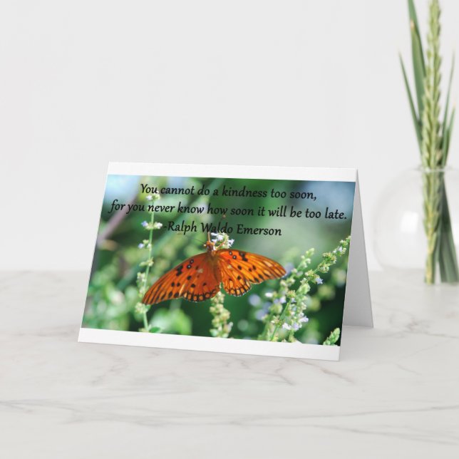 Zitat Ralph Emerson. Sie können eine Güte nicht Karte (Vorderseite)