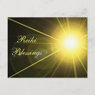 Zitat "Reiki Blessings" Postkarte