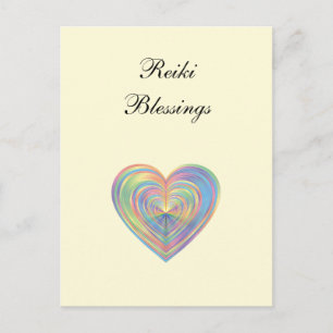 Zitat "Reiki Blessings" Postkarte