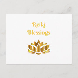 Zitat "Reiki Blessings" Postkarte