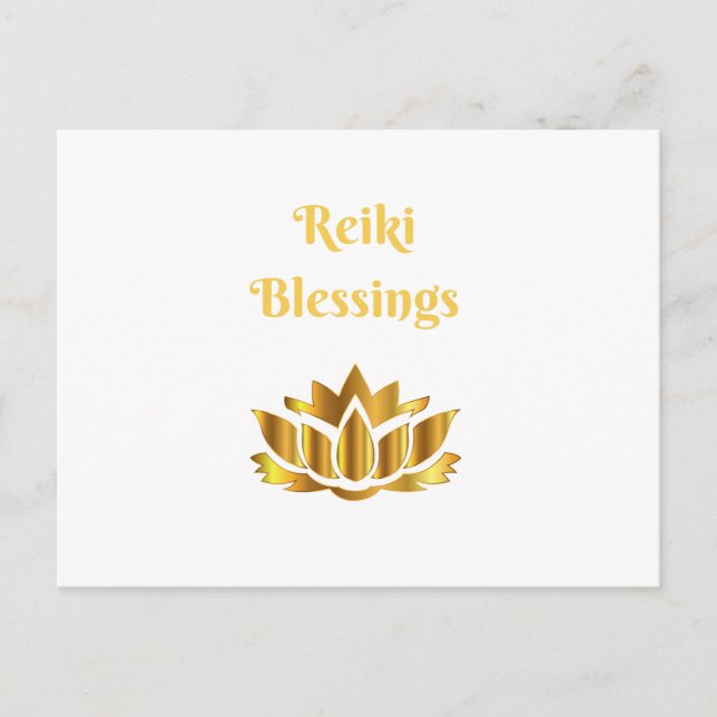 Zitat "Reiki Blessings" Postkarte (Vorderseite)