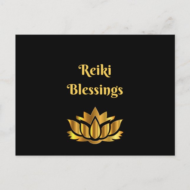 Zitat "Reiki Blessings" Postkarte (Vorderseite)