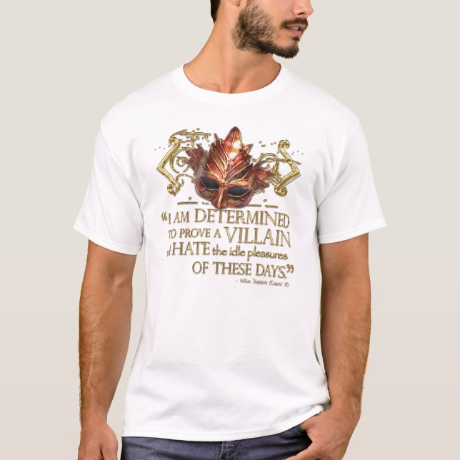 Zitat Richard III (Goldversion) T-Shirt (Vorderseite)