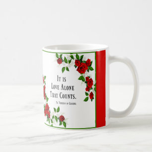 Zitat-Rosen St. Therese rot Kaffeetasse