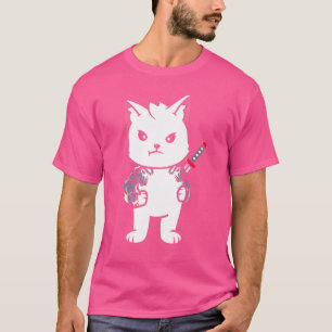 Zitat Samurai Cat Katana Ninja Yakuza Tattoo T-Shirt