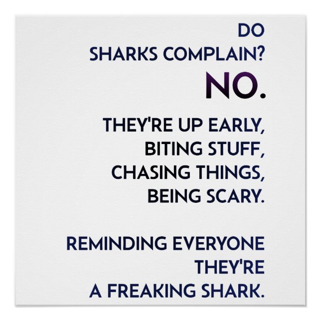 Zitat "Shark Mindset" Poster (Vorderseite)