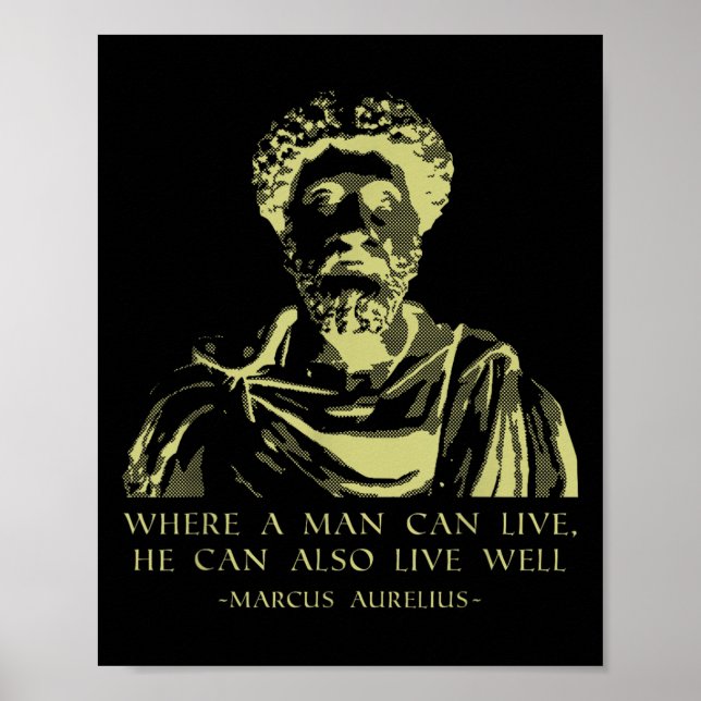 Zitat Stoische Redewendungen Marcus Aurelius Poster (Vorne)