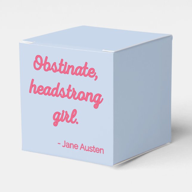 Zitat "Stolz und Vorurteile" II - Niedlicher Stil Geschenkschachtel (Vorderseite)