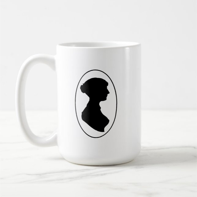 Zitat-Tasse Janes Austen Kaffeetasse (Links)