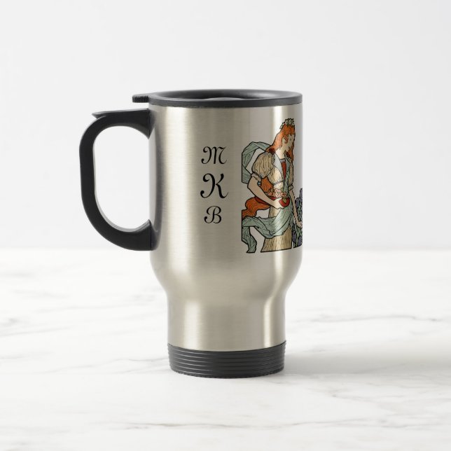 Zitat-Tasse Prinzessin-Flower Girl Monogram Reisebecher (Links)