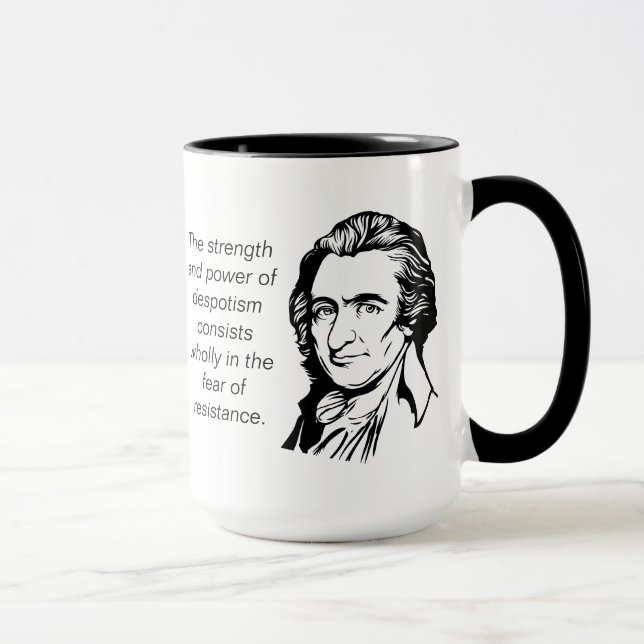 Zitat-Tasse Thomas Paine Tasse (Rechts)