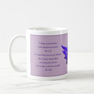 Zitat Tasse, Verzeihung ACIM Geschenk, Lila Engel Kaffeetasse