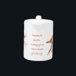 Zitat Tee und Wasserfarbenspange, kleine Vögel<br><div class="desc">Erinnern Sie sich an den Teekessel - er liegt immer bis zum Hals in heißem Wasser,  doch er singt noch!</div>