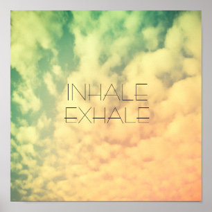 Zitat Typografie Poster Text auf Wolken