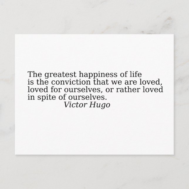 Zitat über das Leben Postkarte (Vorderseite)