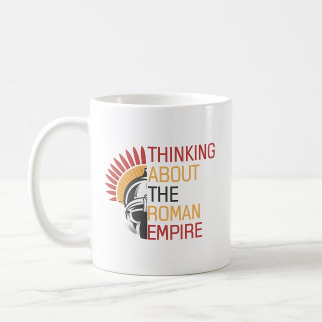 Zitat über das römische Reich Roman Helmet Kaffeetasse (Links)
