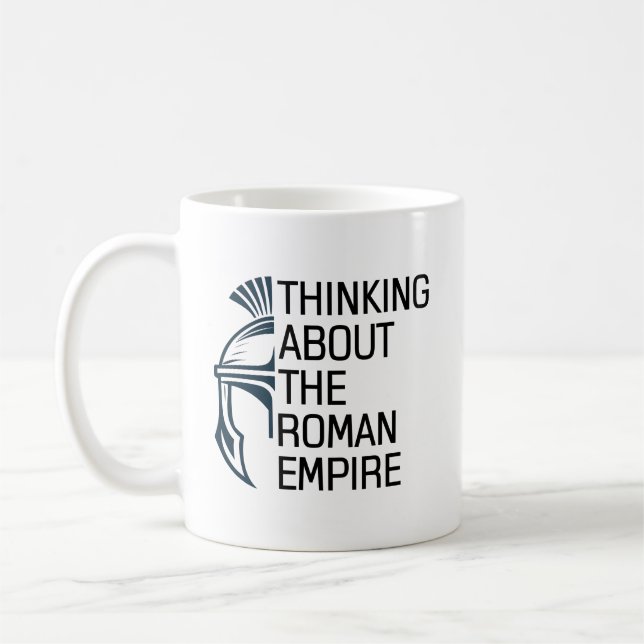 Zitat über das römische Reich Roman Helmet Kaffeetasse (Links)