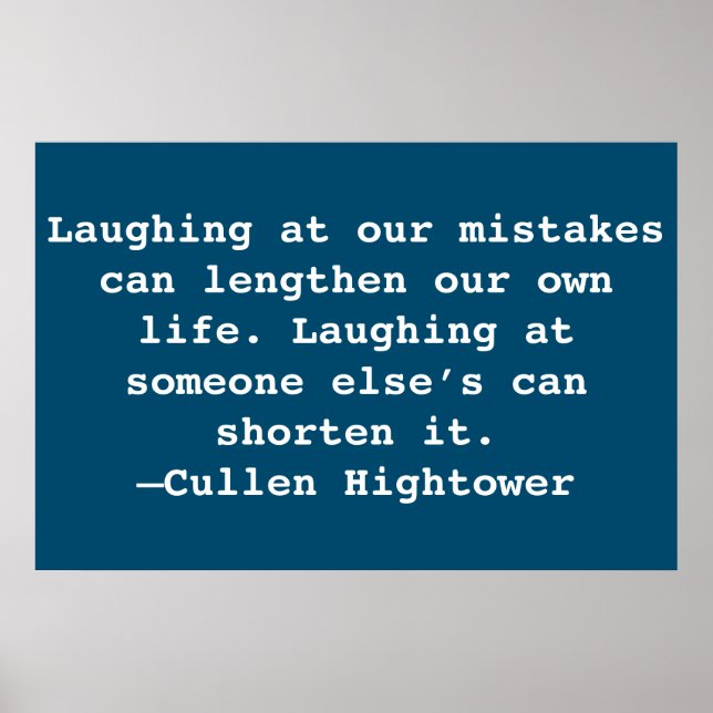 Zitat über Demut Poster (Vorne)