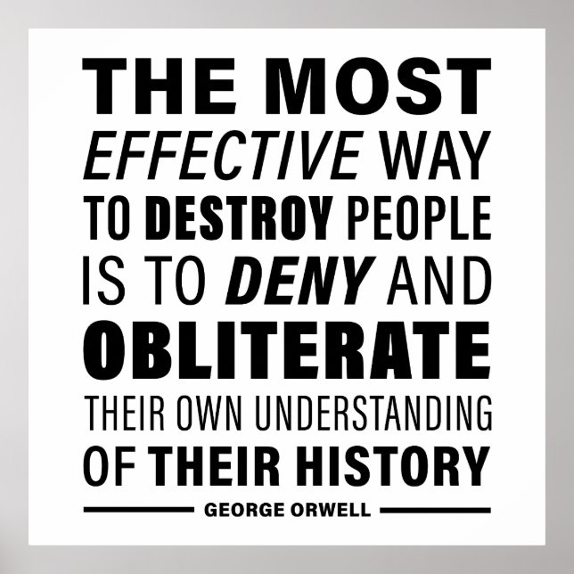 Zitat über die Zerstörung von Menschen - 1984 Poster (Vorne)
