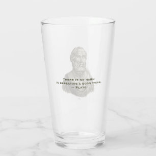 Zitat über gute Taten Philosoph Plato Glas