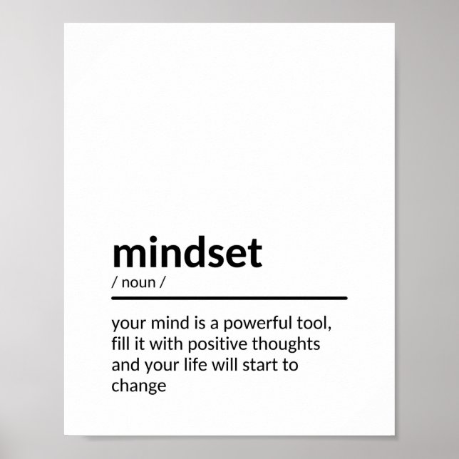 Zitat über Mindset Poster (Vorne)