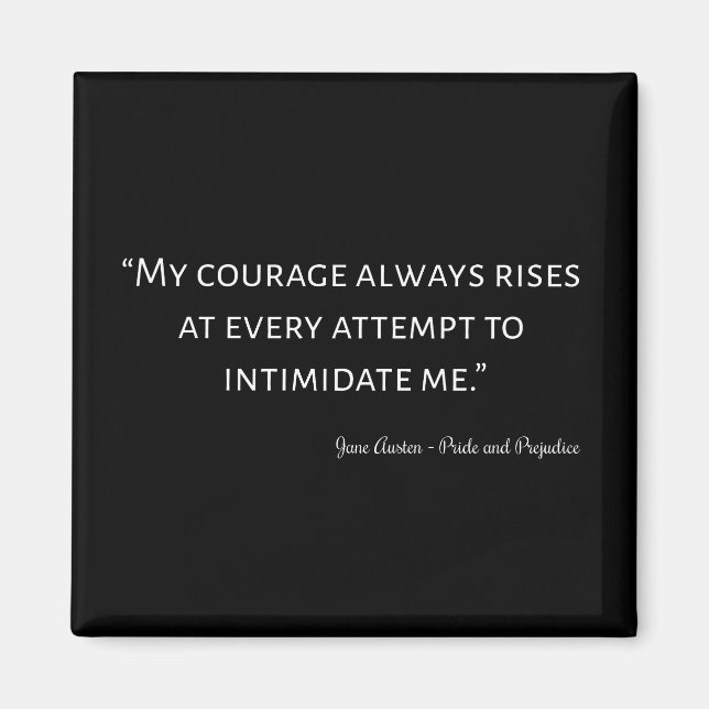 Zitat über Stolz und Vorurteile I Magnet (Vorne)