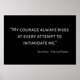 Zitat über Stolz und Vorurteile I Poster