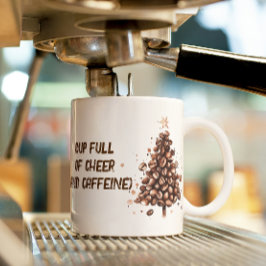 Zitat und Kaffeebohnen Weihnachten Tasse