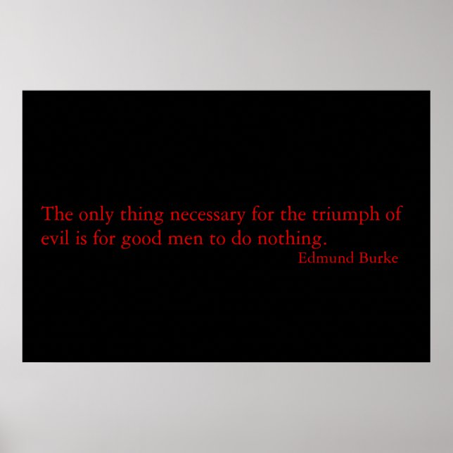 Zitat von Burke Poster (Vorne)