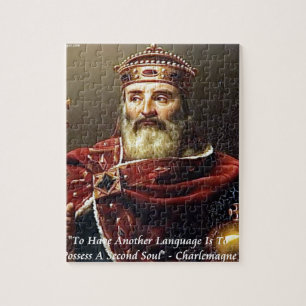 Zitat von Charlemagne und berühmten Sprachen Puzzle