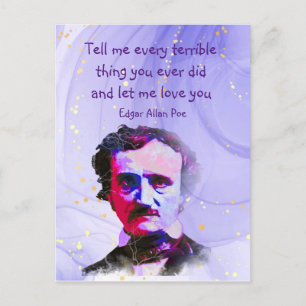 Zitat von Edgar Allan Poe Author Writer Poet Liebe Postkarte