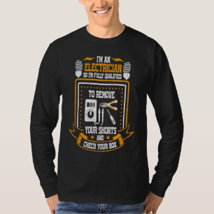 Zitat von Elektriker wir schalten Sie noch an Line T-Shirt