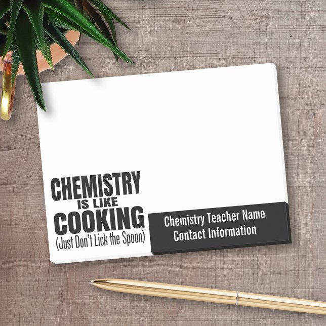 Zitat von Funny Chemistry Teacher Post-it Klebezettel (Personalized Post-it Notes for Teachers)