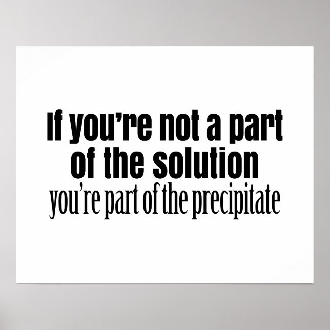 Zitat von Funny Chemistry Teacher Poster (Vorne)