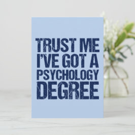 Zitat von Funny Psychology Abschluss Psychologin Karte