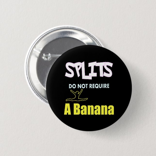 Zitat von Girls Gymnastics Banana Splits Button (Vorne & Hinten)