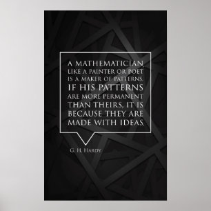 Zitat von Hardy - Math Posters Poster