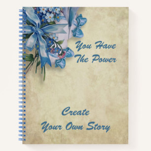 Zitat von inspirierenden Powern Elegant Blauer Blu Notizbuch
