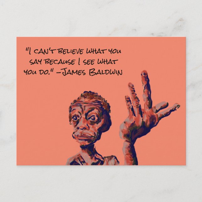 Zitat von James Baldwin Postkarte (Vorderseite)