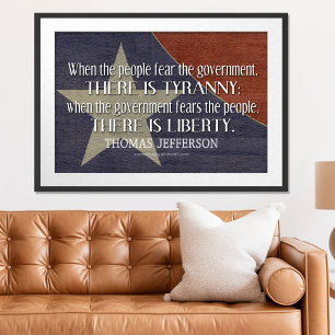 Zitat von Jefferson über Freiheit und Tyrannei Poster