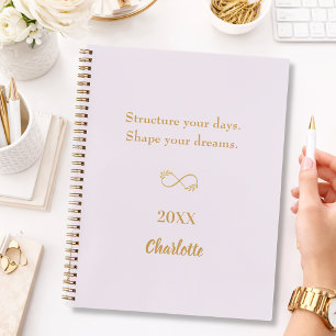 Zitat von Lavendel rosa Gold inspirierend Notizbuch