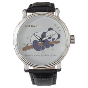 Zitat von Lazy Panda - Noch müde und dunkle Kreise Armbanduhr