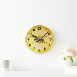 Zitat von Lemon Runde Wanduhr