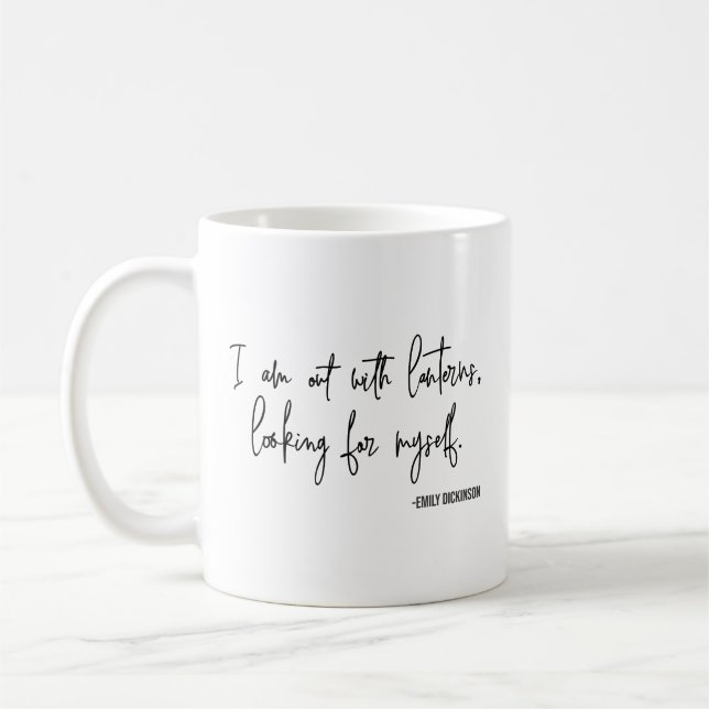 Zitat von Literaturautoren für Buchliebhaber Kaffeetasse (Links)
