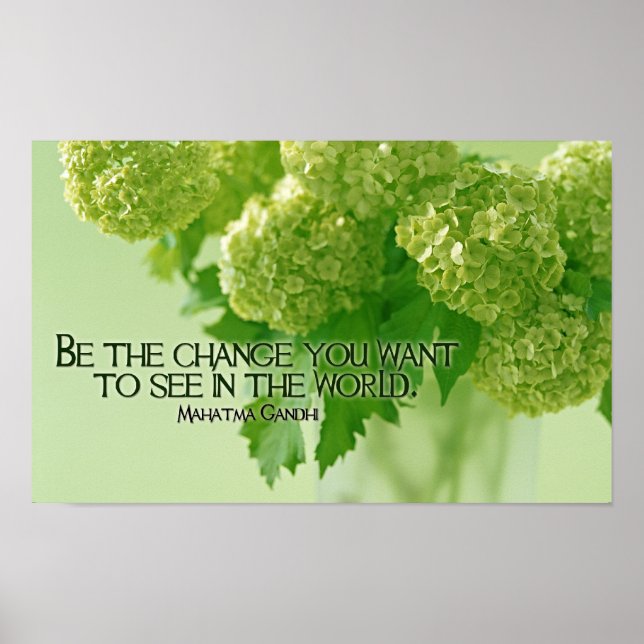 Zitat von Mahatma Gandhi Poster (Vorne)